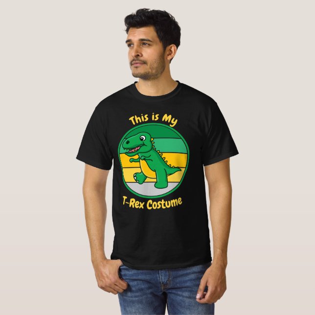 Camiseta Meninos Dinossauro do Halloween Esta é a minha fan (Frente Completa)