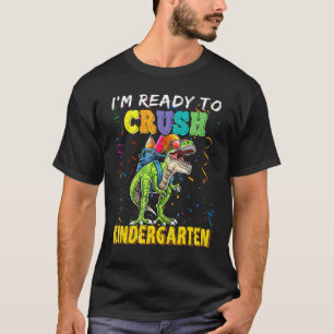 Camiseta Meninos Dinossauro Estou pronto para esmagar o jar