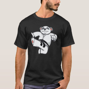 Camiseta Meninos e Meninas Engraçados de Karatê Panda Japon