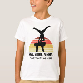 Camiseta Meninos Engraçados A ginástica Comem O Sono Pommel
