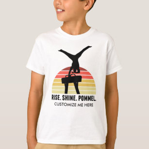 Camiseta Meninos Engraçados A ginástica Comem O Sono Pommel