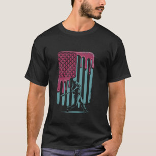 Camiseta Meninos EUA Derrubando Crianças Drives Sorvete Bas