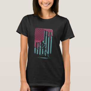 Camiseta Meninos EUA Derrubando Crianças Drives Sorvete Bas