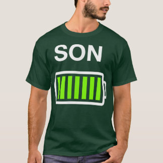 Camiseta Meninos Filho da    BateriaMamã e Pai com Baixa Ba