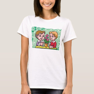 Camiseta Meninos florais do gêmeo dos Gêmeos com flores