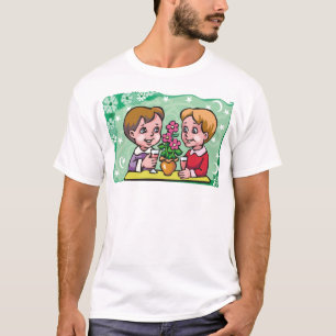 Camiseta Meninos florais do gêmeo dos Gêmeos com flores