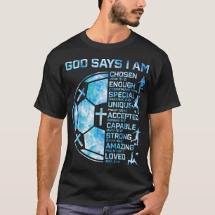 Camiseta Meninos Futebol Cristão Deus Diz Que Sou Religioso