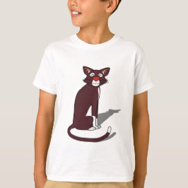 Camiseta Meninos Gato Marrom Fofo | Diversão para