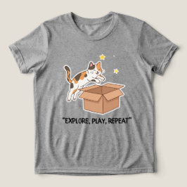 Camiseta Meninos Gato Saltitante Divertido
