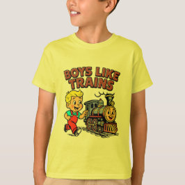 Camiseta Meninos gostam de trens