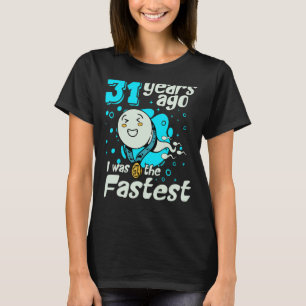 Camiseta Meninos Há 31 Anos Eu Era O 31º Aniversário Mais R