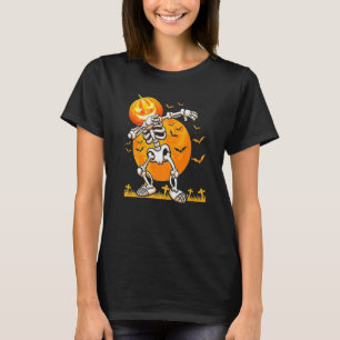 Camiseta Meninos Halloween Dabbing Skeleton Assustador Jack