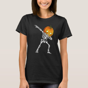 Camiseta Meninos Halloween Dabbing Skeleton Assustador Jack