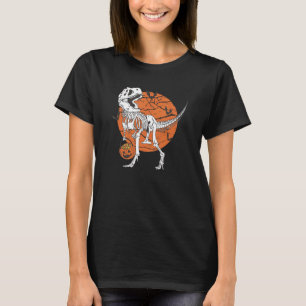 Camiseta Meninos Halloween Dinossaur Skeleton T Rex Scarpk