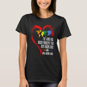 Camiseta Meninos LGBT beijando meninos e meninas beijando m