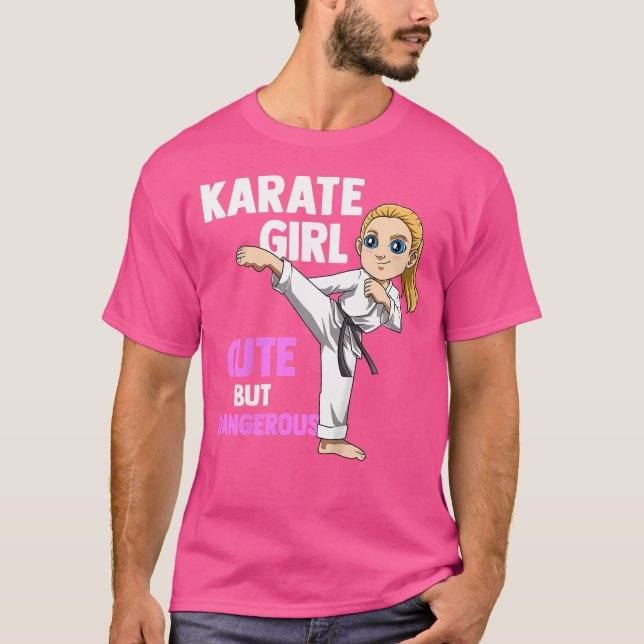 Camiseta Meninos Menina Loura-de-caratê (Frente)
