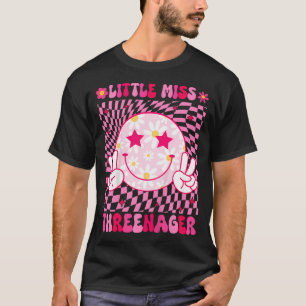 Camiseta Meninos Menina Threenager aniversário de 3 anos