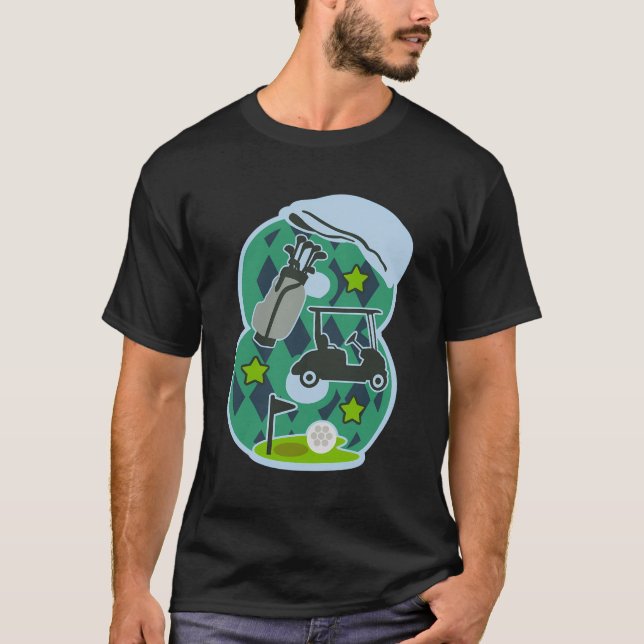 Camiseta Meninos Meninas 8º Aniversário Golfe Mais De 8 Oit (Frente)