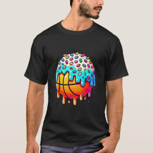 Camiseta Meninos Meninas Crianças Sorvete Sketll Gotejament