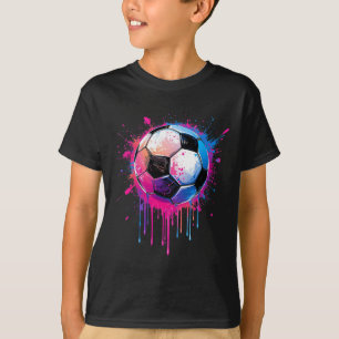 Camiseta Meninos Meninas Futebol Incrível Colorido Futebol 