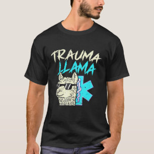 Camiseta Meninos Meninas Trauma lhama design de EMT Paraméd