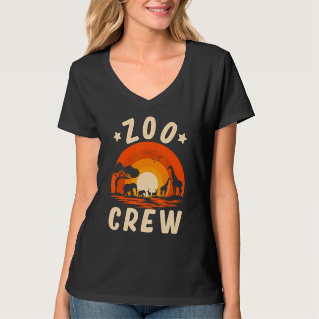 Camiseta Meninos Meninas Viagem ao Zoológico Animal do Zool (Frente)