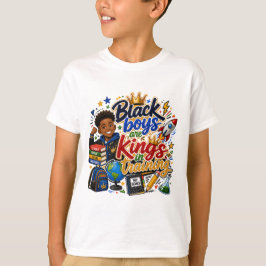 Camiseta Meninos Negros São Reis Em Treinamento