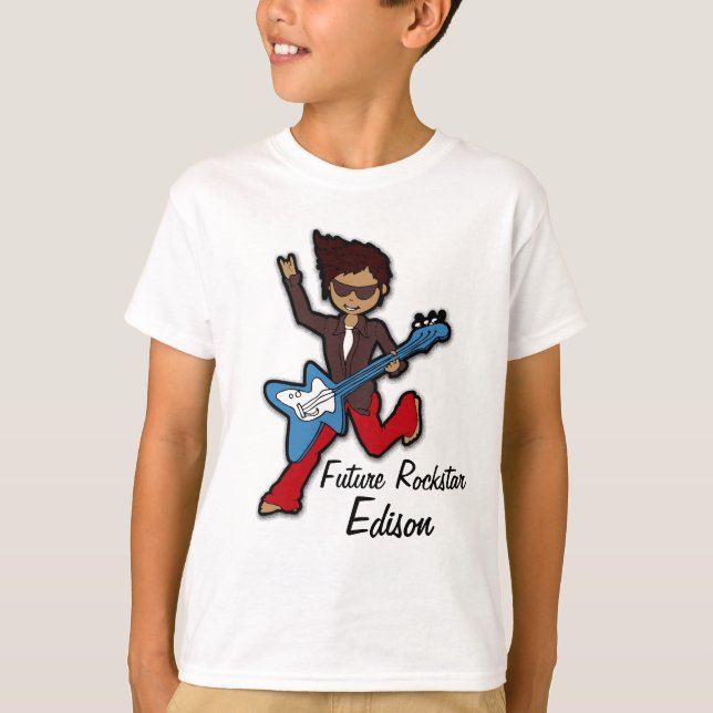 Camiseta Meninos nomeados rockstar futuros t-shirt (Frente)