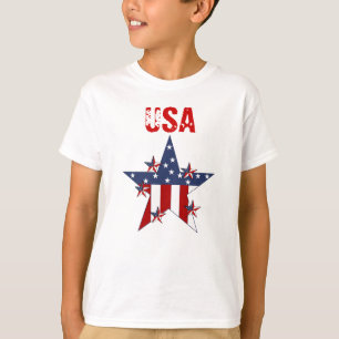 Camiseta Meninos Patriota Estrelas EUA