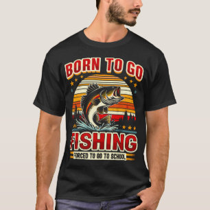 Camiseta Meninos Pescando Vermelho Branco E Bruh Bandeira A