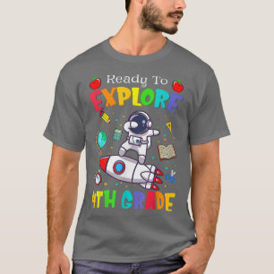 Camiseta Meninos prontos para explorar o 4º ano de retorno 