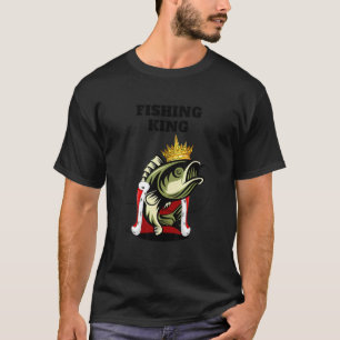 Camiseta Meninos Rei da Pesca Roupas de Pesca Masculinas