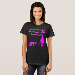 Camiseta Meninos São Como Animais de Estimação