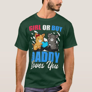 Camiseta Meninos Sexo Revelam Pai Amor Menina Gatinha