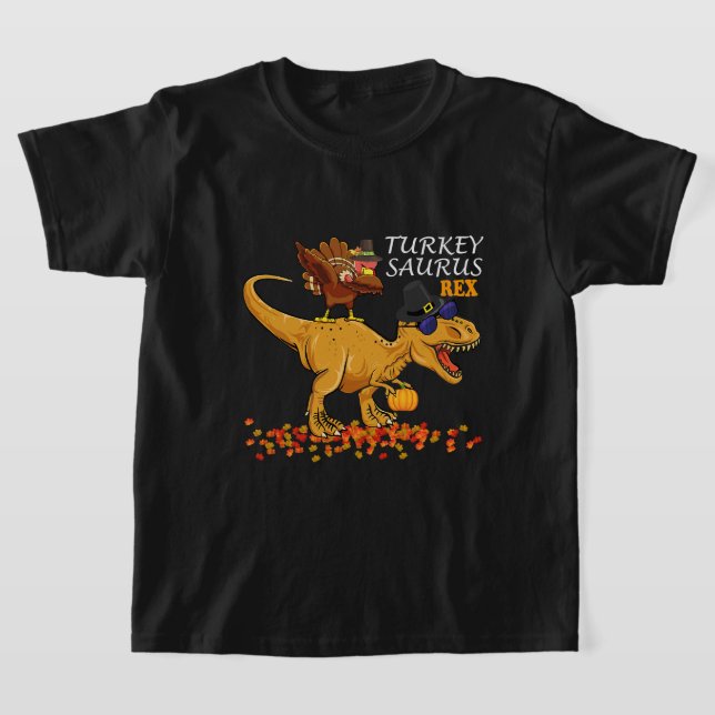 Camiseta Meninos Turcos Saurus T Rex Dino Kids Di (Postura )