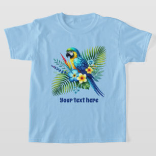 Camiseta Meninos unísexos de papagaio de praia