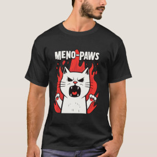 Camiseta Menopausa Suporte Mudanças de Humor Gata Mulheres