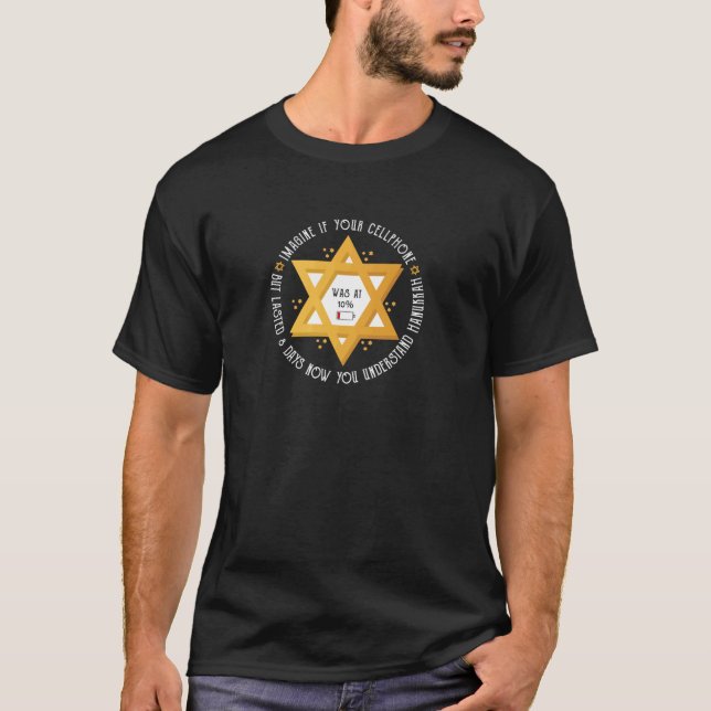 Camiseta Menorah Cellphone Hanukkah Jewish Ugly Christmas S (Frente)