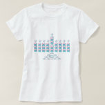 Camiseta MENORAH-Cor-de-rosa & cerceta!<br><div class="desc">O rosa & a cerceta Menorah para os feriados você soube que 1 em 40 pessoas judaicas leva uma mutação genética? Rosa e de peito e de câncer de ovário da cerceta consciência. FORCE o rosa da FORÇA do logotipo e o rosa das estrelas da cerceta e a luz judaicos...</div>