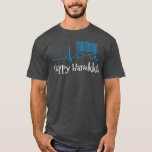 Camiseta Menorah ECG Heartbeat Happy Hanukkah Chanukah Jewi<br><div class="desc">Menorah ECG Heartbeat Feliz Hanukkah Chanukah Feriado Judeu.</div>
