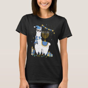 Camiseta Menorah Hanukkah Llama Cute Alpaca Chanukah Holida