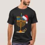 Camiseta Menorah Santa Hat Chanukah Hanukkah Jewish Christm<br><div class="desc">Menorah Santa Hat Chanukah Chanukah Hanukkah Natal Judeu Pajama.</div>