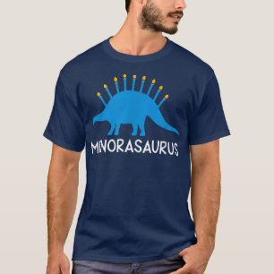 Camiseta Menorasauro Engraçado Hanukkah Dinossauro Menorah