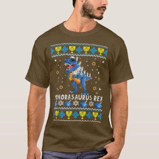 Camiseta Menorasaurus Re Tre Menorah Ugly Hanukkah Chanukka