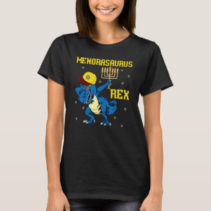 Camiseta Menorasaurus Rex Dinossauro Rex Menora de Hanukka