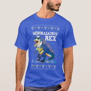 Camiseta Menorasaurus Rex T Rex Menorah Ugly Chanu