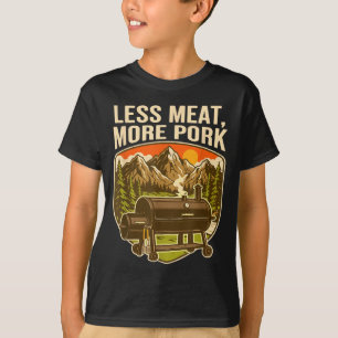 Camiseta Menos Carne Mais Porco Divertido Churrasco Defumad