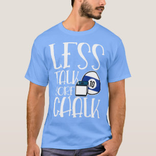 Camiseta Menos conversa mais Giz bilhar esportes de taco bo
