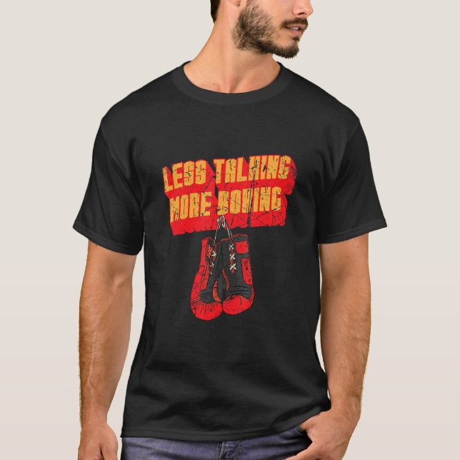 Camiseta Menos Conversando Mais Luvas De Boxer Gym Boxing (Frente)