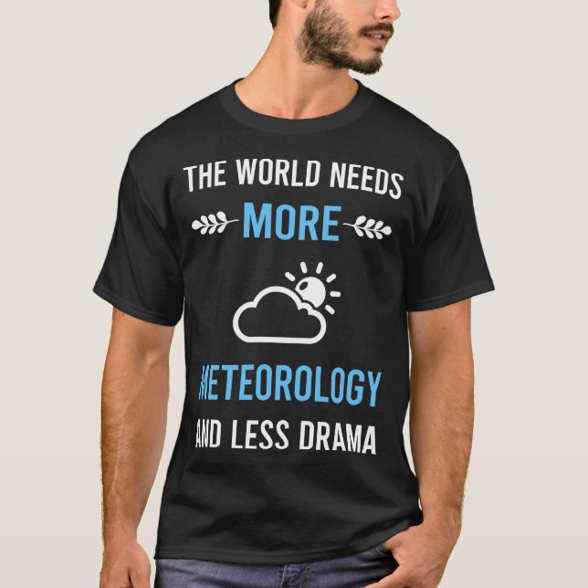 Camiseta Menos Dramáticoorologia Meteorologista (Frente)